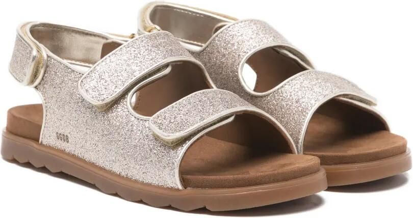 Golden Goose Kids Noa sandalen met glitterbandje Goud