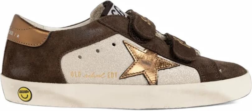Golden Goose Kids Old School leather sneakers Bruin - Foto 4