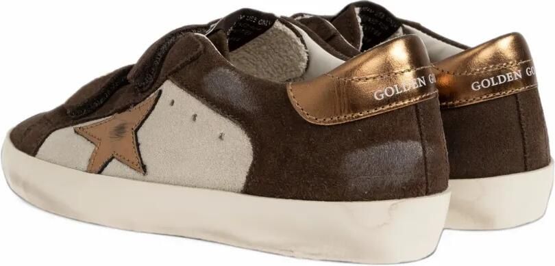 Golden Goose Kids Old School leather sneakers Bruin - Foto 3