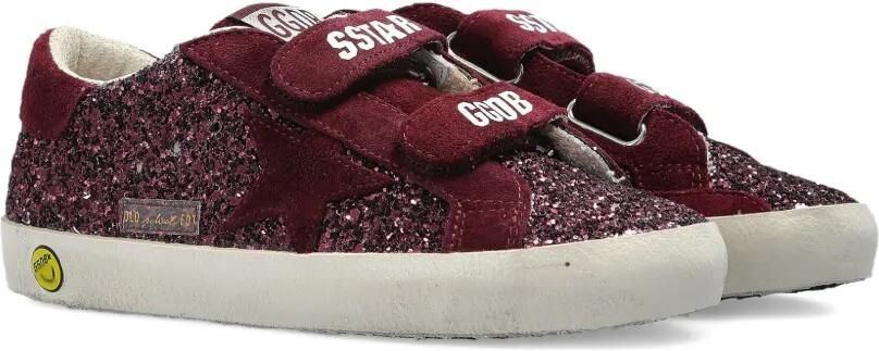 Golden Goose Kids Old School sneakers met glitter Rood