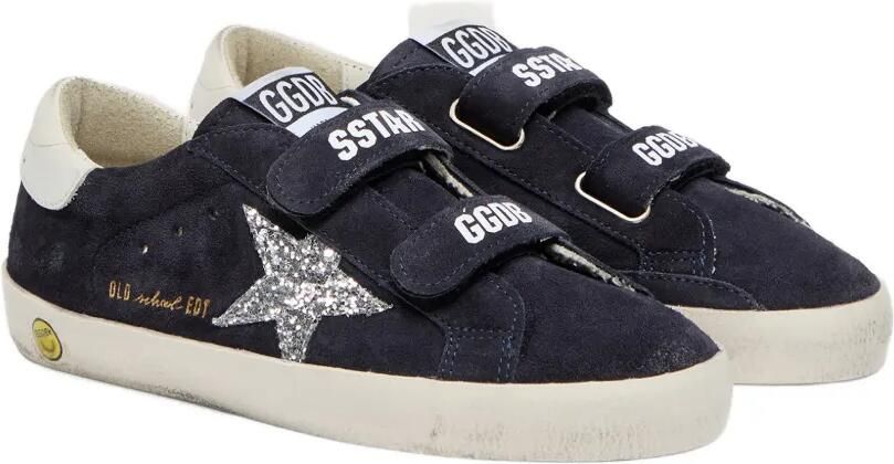 Golden Goose Kids Old School sneakers met glitterband Blauw