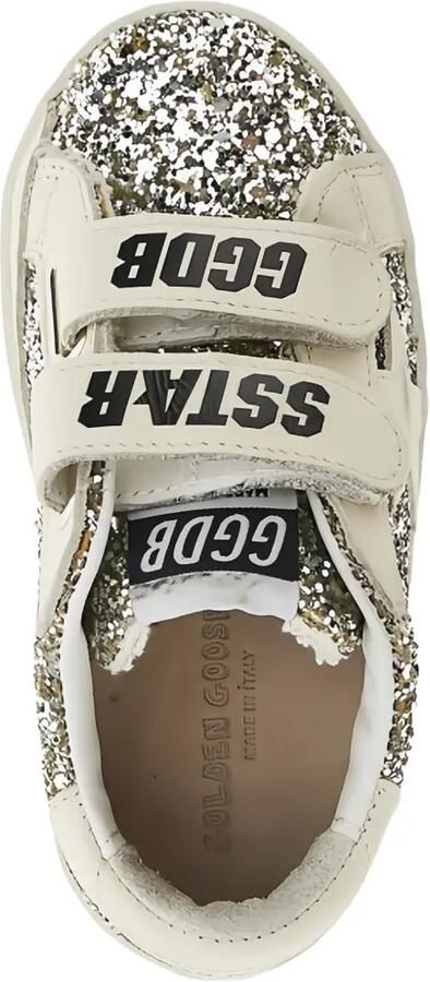 Golden Goose Kids Old School sneakers met klittenband en glitter Zilver - Foto 2