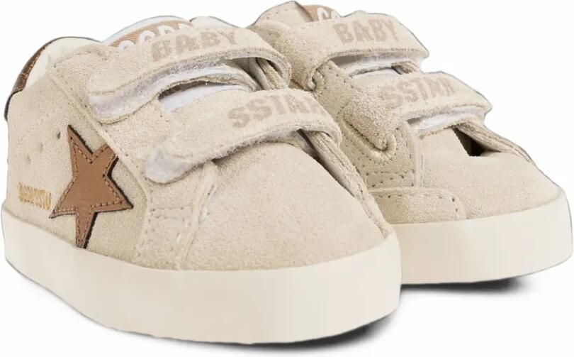 Golden Goose Kids Old School touch-strap sneakers Beige