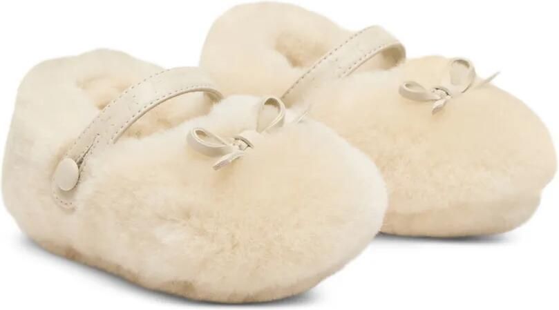 Golden Goose Kids Sofi lammy ballerina's Beige