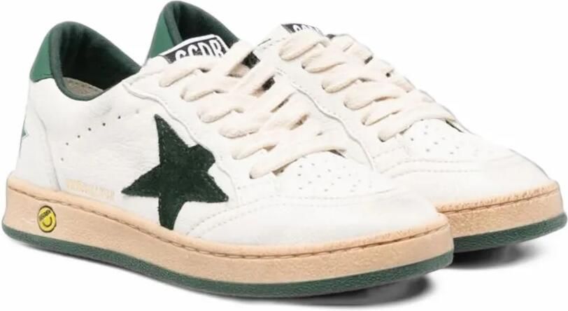 Golden Goose Kids Star Patch leather sneakers Wit