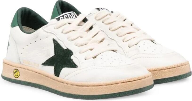Golden Goose Kids Star Patch leather sneakers Wit