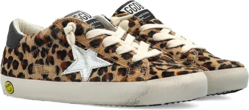 Golden Goose Kids Super-Star Classic With List sneakers met luipaardprint Bruin
