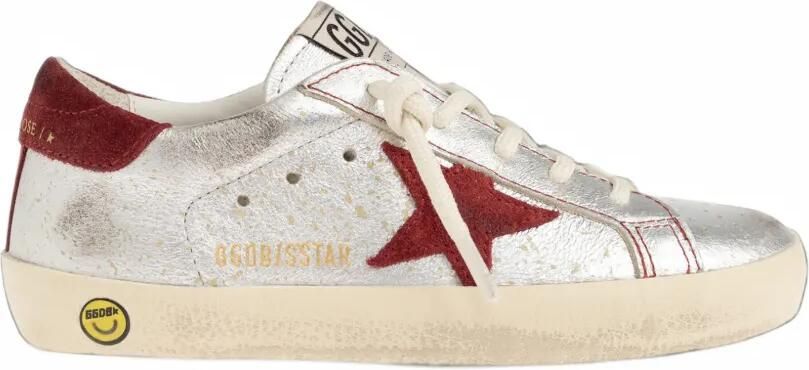 Golden Goose Kids Super-Star distressed sneakers Zilver - Foto 4