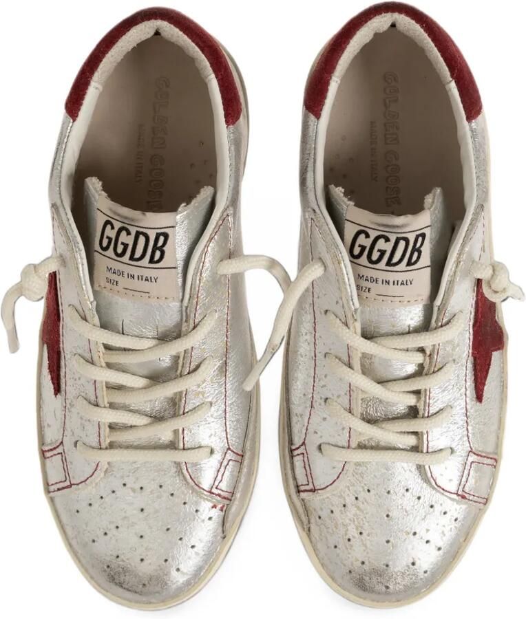 Golden Goose Kids Super-Star distressed sneakers Zilver - Foto 2