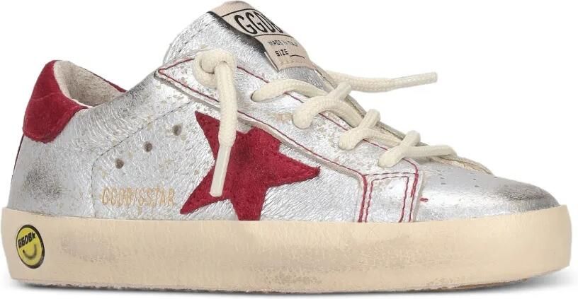 Golden Goose Kids Super-Star gelakte sneakers Zilver