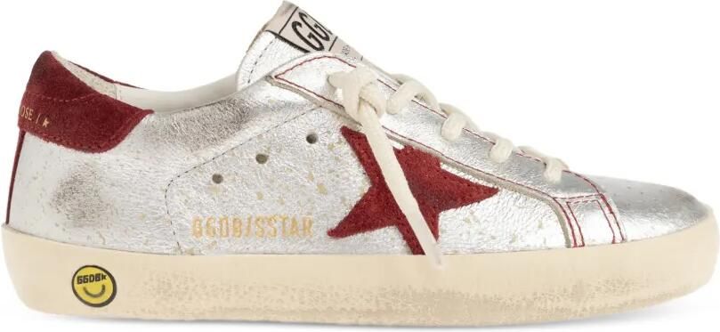 Golden Goose Kids Super-Star gerafelde sneakers Zilver