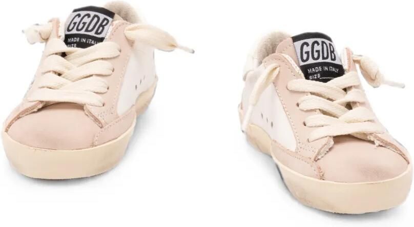 Golden Goose Kids Super Star leren sneakers met glitters en ster Wit - Foto 4