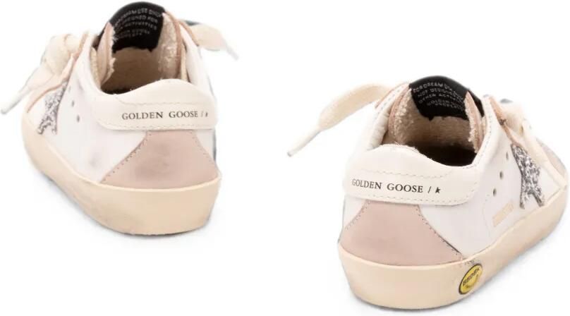 Golden Goose Kids Super Star leren sneakers met glitters en ster Wit - Foto 3