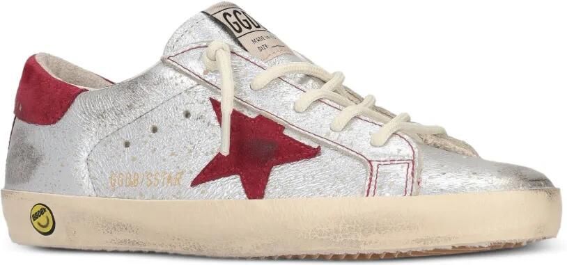 Golden Goose Kids Super-Star leren sneakers Zilver - Foto 4