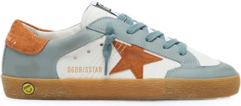 Golden Goose Kids Super Star leren suède ster en hak Wit