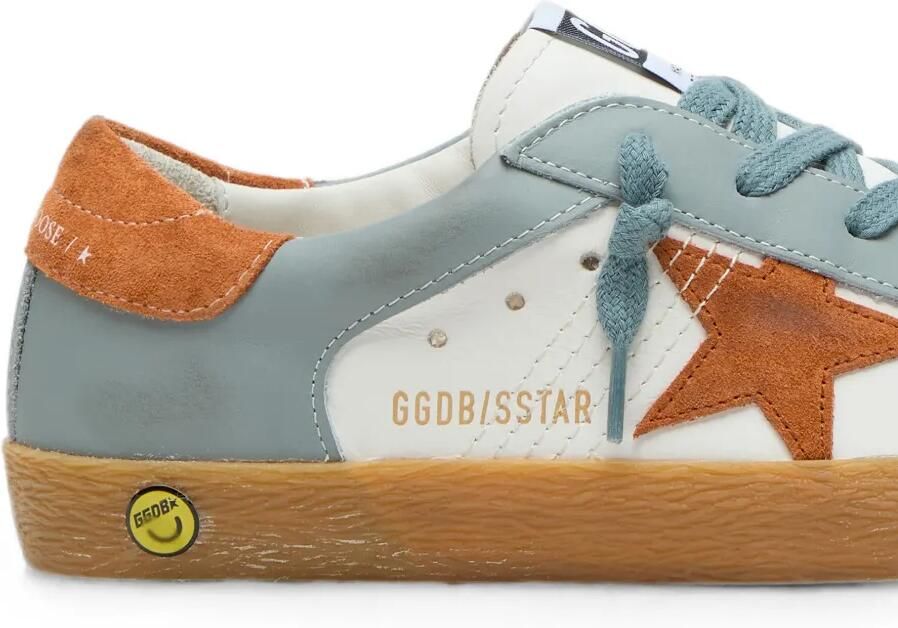 Golden Goose Kids Super Star leren suède ster en hak Wit - Foto 3