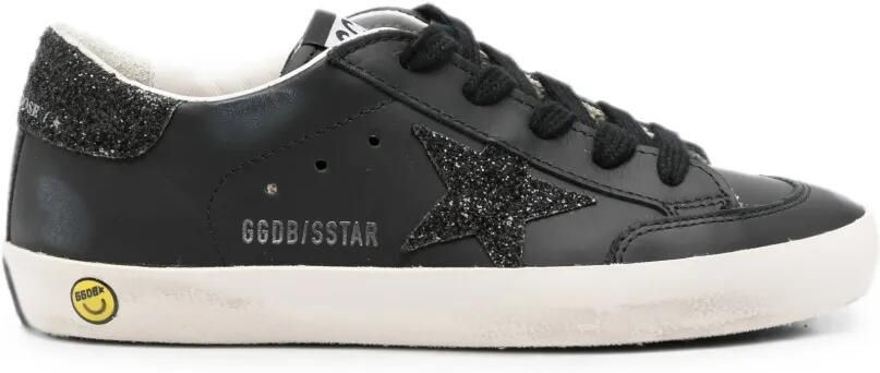 Golden Goose Kids Super-Star Penstar sneakers met glitters Zwart
