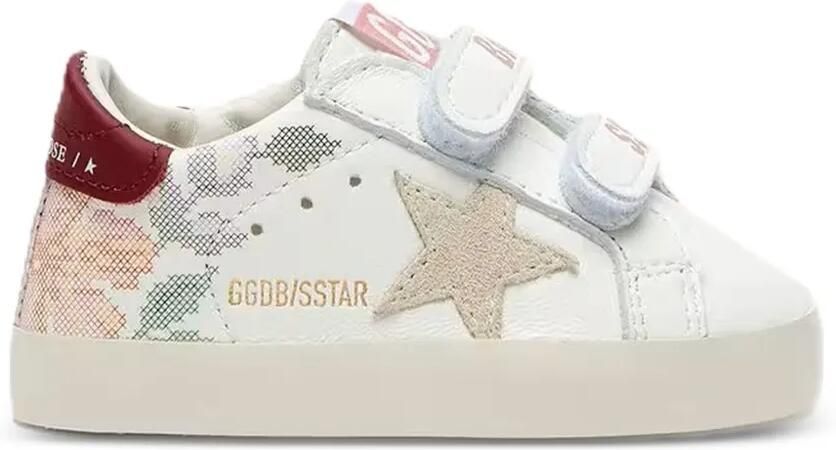 Golden Goose Kids Super-Star sneakers met bloe -print Wit