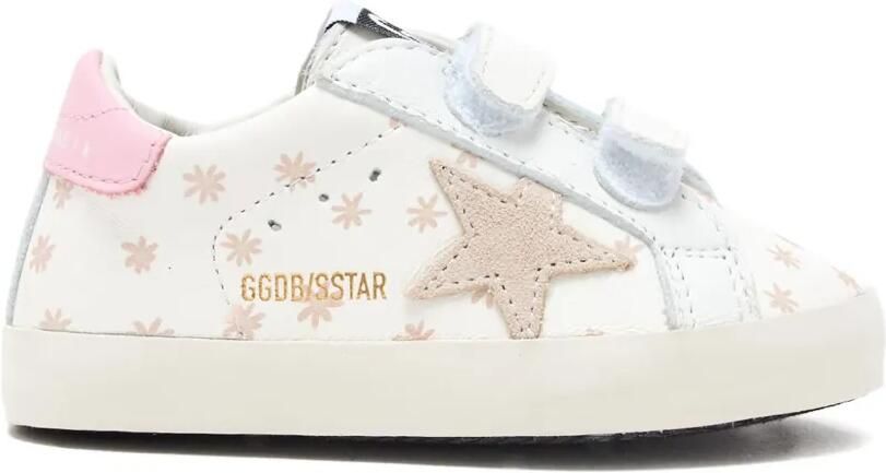 Golden Goose Kids Super Star sneakers met bloe print Wit