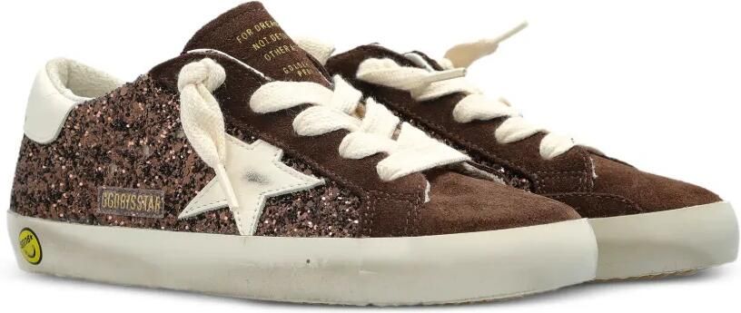 Golden Goose Kids Super-Star sneakers met glitter Bruin