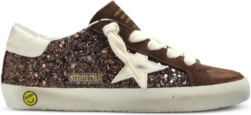 Golden Goose Kids Super-Star sneakers met glitter Bruin - Foto 3