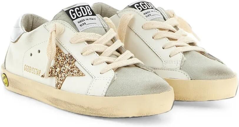 Golden Goose Kids Super-Star sneakers met glitter Wit