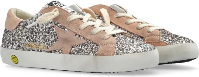 Golden Goose Kids Super-Star sneakers met glitter Zilver