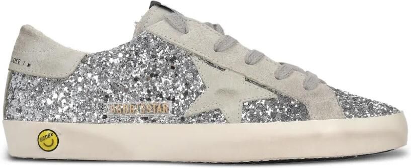 Golden Goose Kids Super-Star sneakers met glitter Zilver