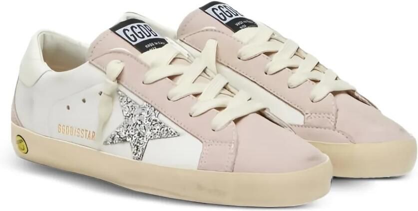 Golden Goose Kids Super-Star sneakers met glitterpatch Wit