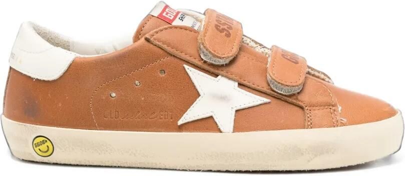 Golden Goose Kids Super-Star sneakers met klittenband Bruin