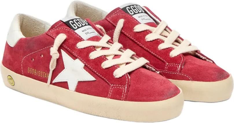 Golden Goose Kids Super Star suède sneakers Rood
