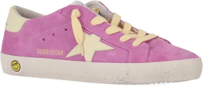 Golden Goose Kids Super-Star suède sneakers Roze