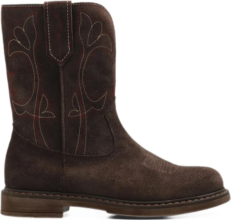 Golden Goose Kids Wish Star Biker embroidered suede ankle boots Bruin - Foto 3