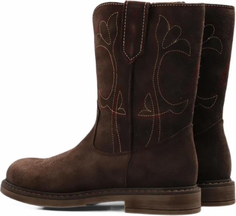 Golden Goose Kids Wish Star Biker embroidered suede ankle boots Bruin - Foto 4