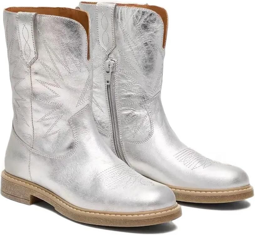 Golden Goose Kids Wish star-embroidered boots Zilver