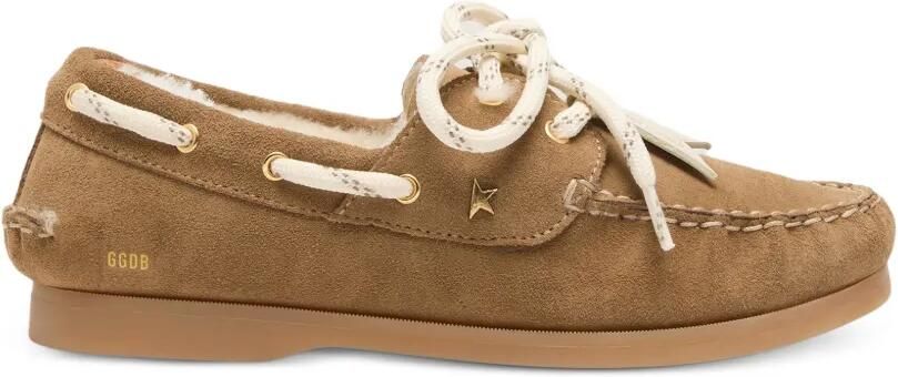 Golden Goose Kids Young Cruise suède mocassins Bruin