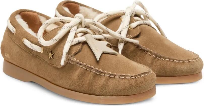 Golden Goose Kids Young Cruise suède mocassins Bruin - Foto 4