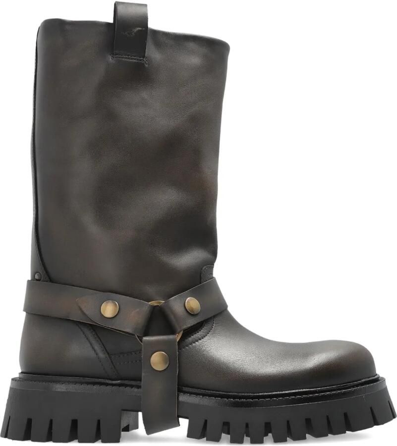 Golden Goose Kurt leren laarzen met chunky gesp Bruin