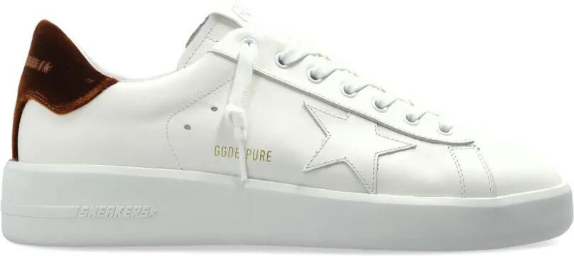 Golden Goose Leren sneakers met star-applicatie Wit