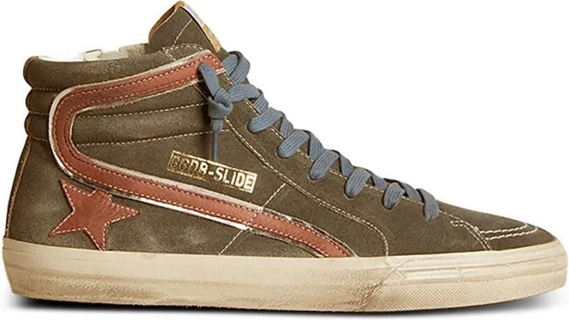 Golden Goose Leren sneakers met ster-verfraaiing Grijs