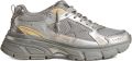 Golden Goose Lightstar metallic leren en zilveren mesh sneakers met grijze ster Grijs - Grijs
