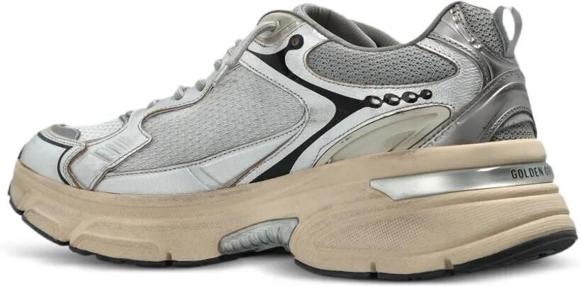 Golden Goose Lightstar nappa leren en mesh sneakers met TPU-ster Zilver - Foto 4