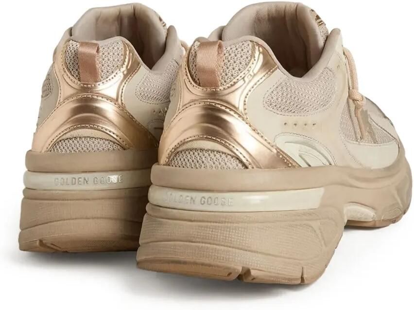 Golden Goose Lightstar sneakers van leer en mesh met ster Beige - Foto 3