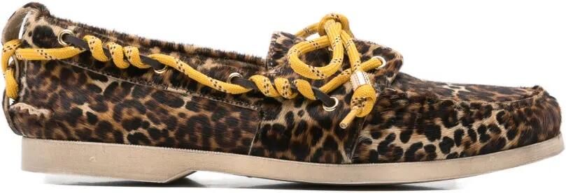 Golden Goose Loafers met luipaardprint Beige