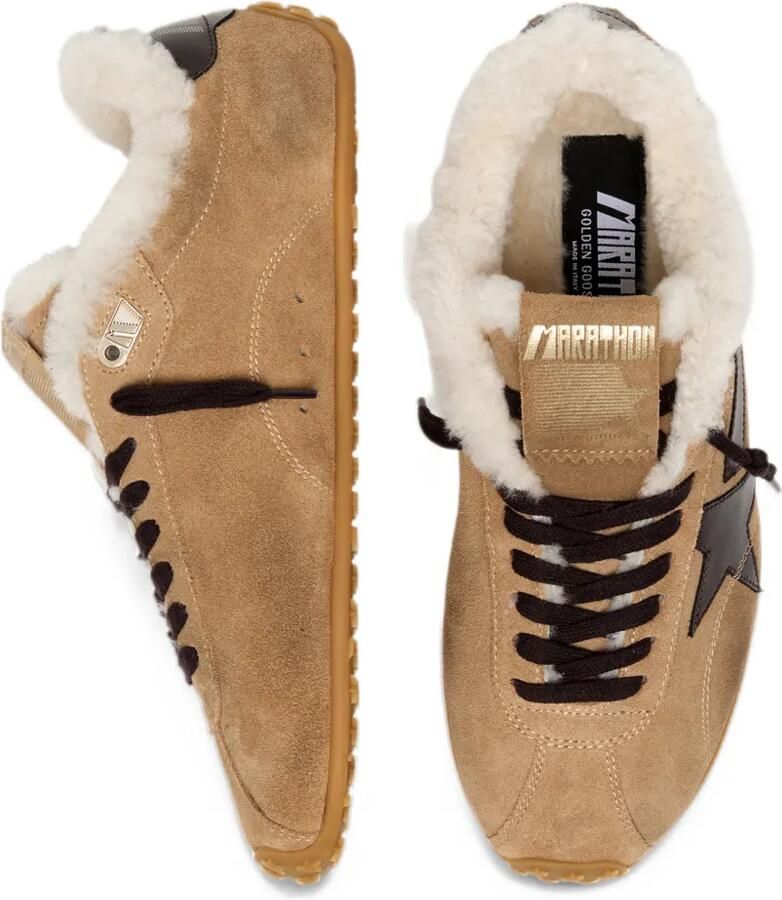 Golden Goose Marathon shearling-lined sneakers Bruin - Foto 2