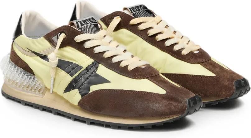 Golden Goose Marathon sneakers van nylon met ster en suède inzetstukken Groen - Foto 4