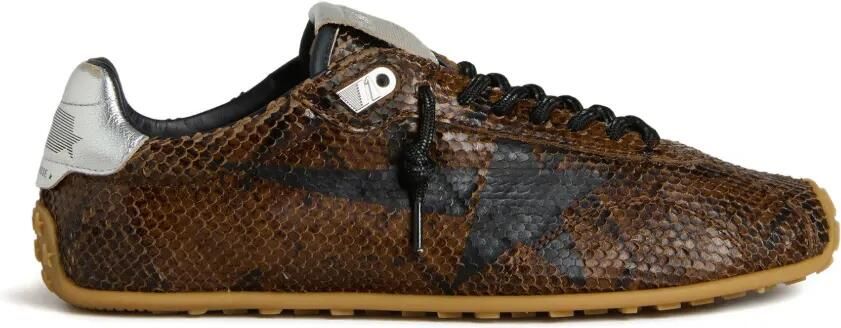 Golden Goose Marathon Speed leren sneakers met print Bruin