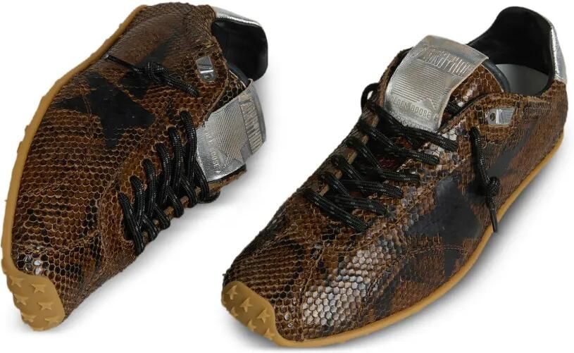 Golden Goose Marathon Speed leren sneakers met print Bruin - Foto 4