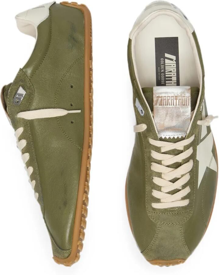 Golden Goose Marathon Speed leren sneakers met ster Groen - Foto 2