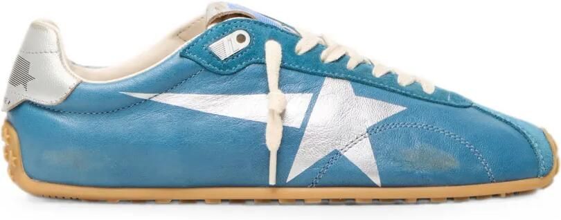 Golden Goose Marathon Speed nappa sneakers met sterprint en zilveren leren hiellus Blauw